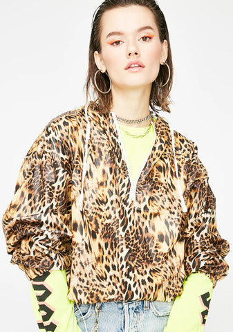 Leopard Fever Zip Windbreaker