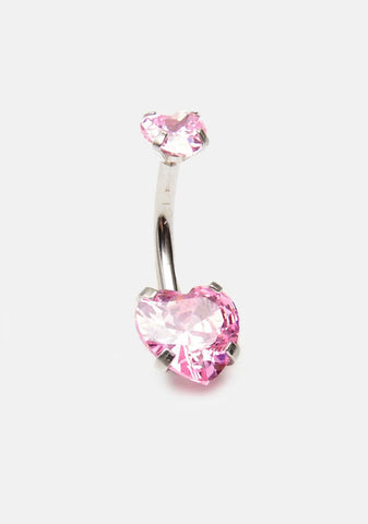 Double The Love Belly Button Ring