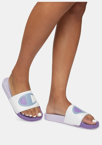 Purple IPO Split Slide Sandals