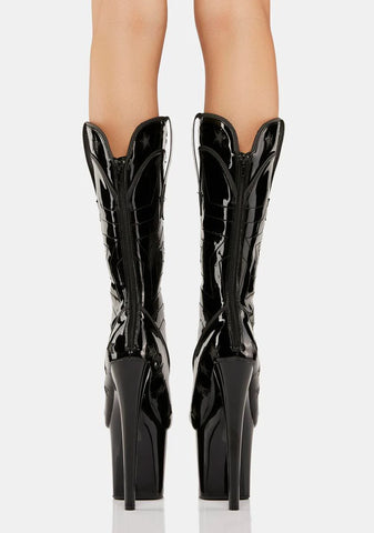 Dolly Star Reflective Platform Heels