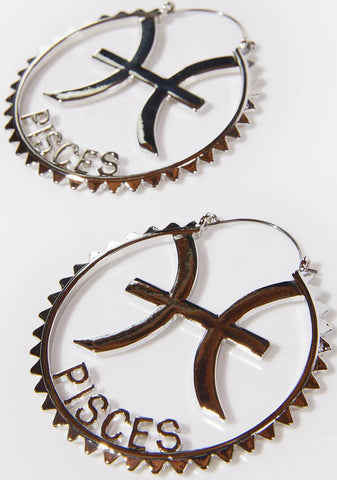 Reppin' Pisces Hoop Earrings