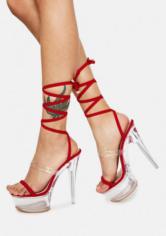 Cherry About It Strappy Heels