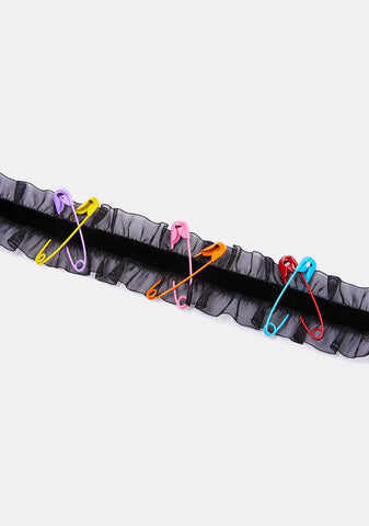 Night Been Waiting Ruffle Choker