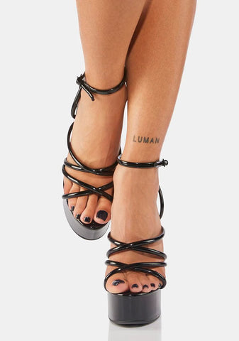 Night Commit Or Quit Platform Heels