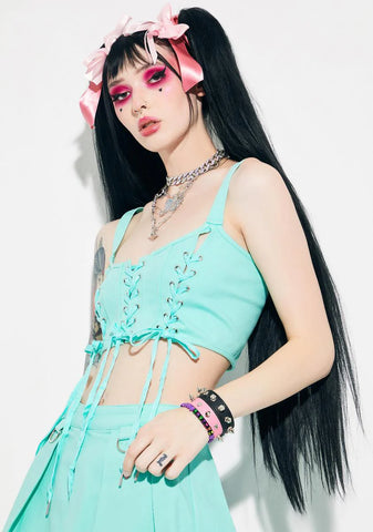 Perfect Strangers Lace Up Corset Top