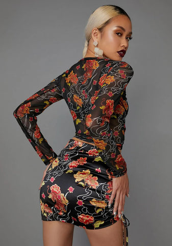 Honest Confessions Ruched Mini Skirt