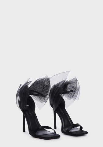 Wide Fit Candi Bow Heels - Black