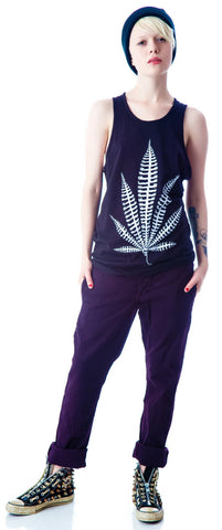 Weed Bone Tank Top - White