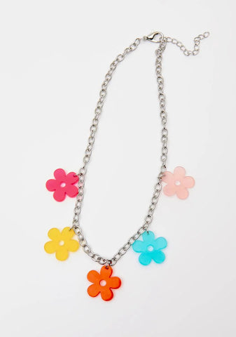 Linking Up Flower Necklace