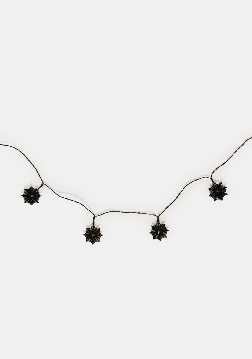 Spinning Out Spider Web String Lights