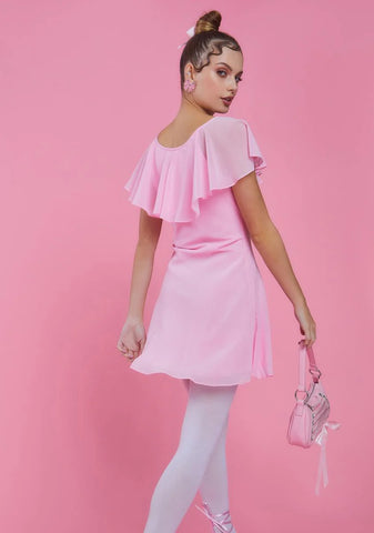 Ballet Bombshell Chiffon Mini Dress