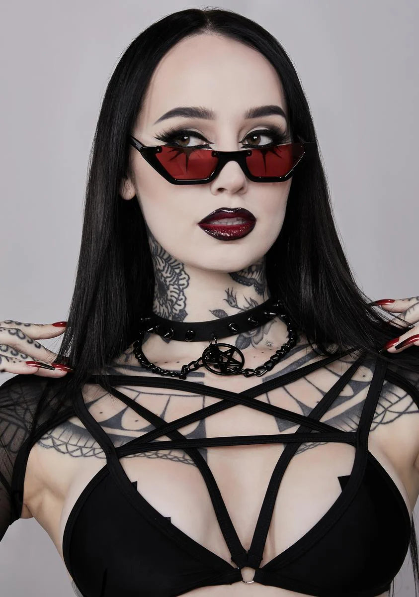 Black Pentagram Chain Choker