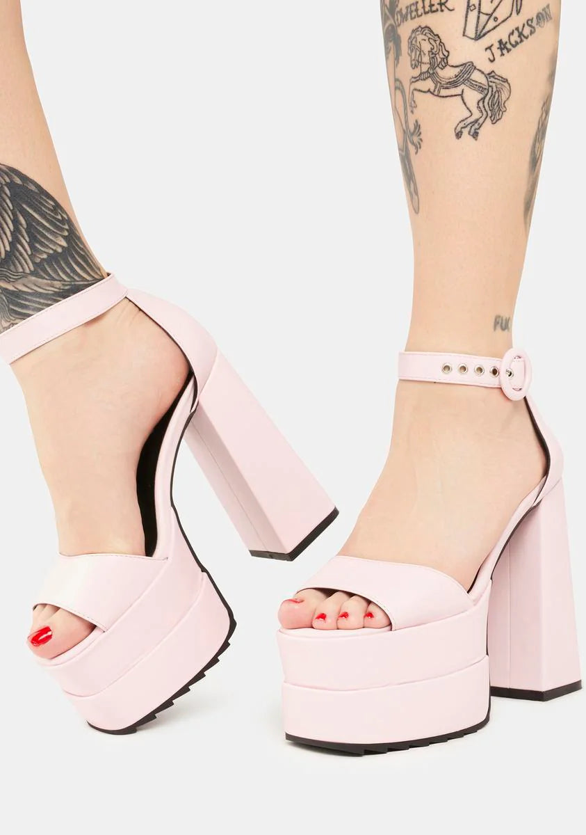 Pink Just Coz Platform Sandals