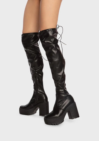 Only One Speed Thigh-High Boots