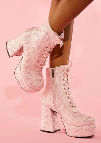 Upon A Dream Embroidered Booties