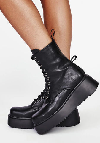 Spring Rain Combat Boots