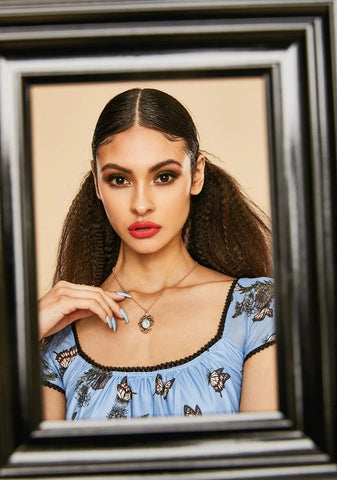 Cupid's Calling Frame Charm Necklace