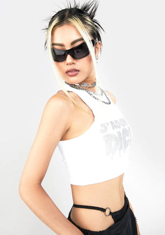 J'adore Dick Rhinestone Tank Top