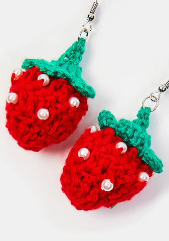Feels Forever Strawberry Earrings