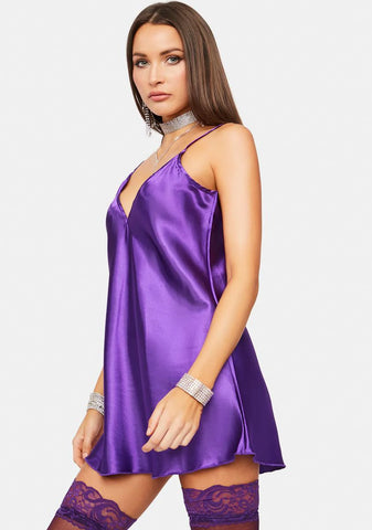 Alone With U Satin Chemise
