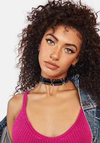 Night Been Waiting Ruffle Choker