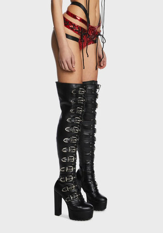 Rude Awakening Lace-Up Shorts - Red