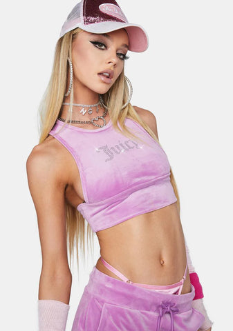 Bling Velour Racerback Tank