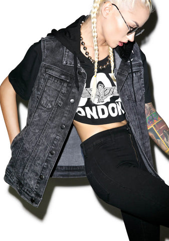 Engineered Sleeveless Trucker Vest