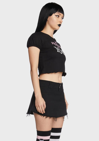 Attitude Issues Graphic Crop Top