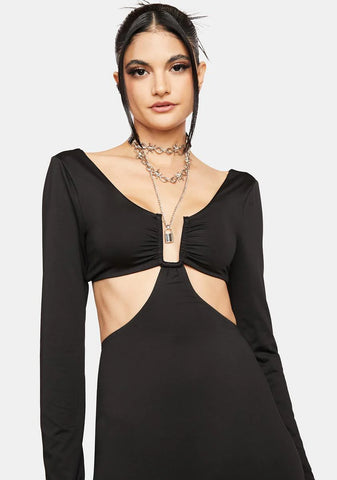 Now That Ur Here Cutout Mini Dress