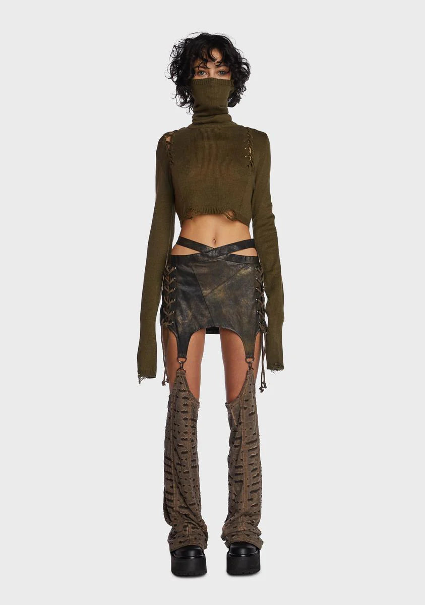 Echo Mask Turtleneck Sweater