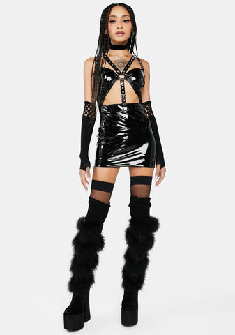 Onyx Prove Me Wrong Vinyl Mini Dress