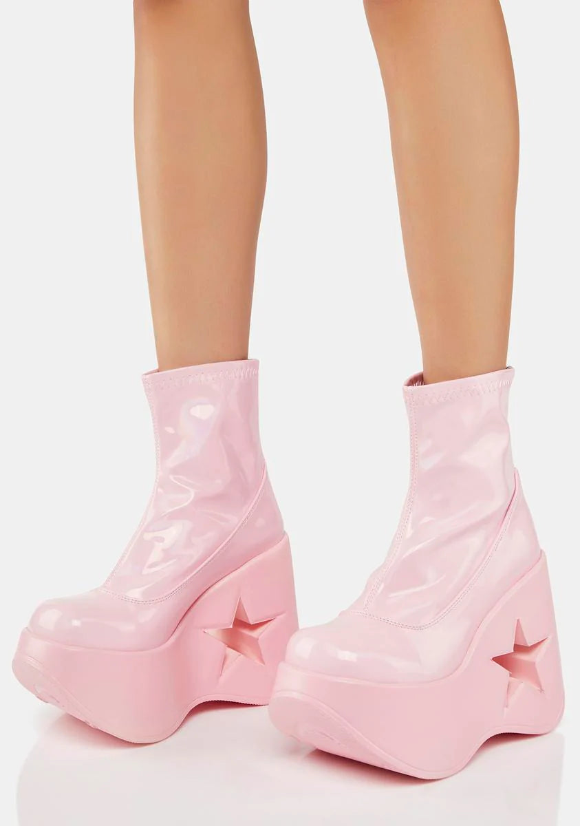 Pink Dynamite-100 Platform Boots
