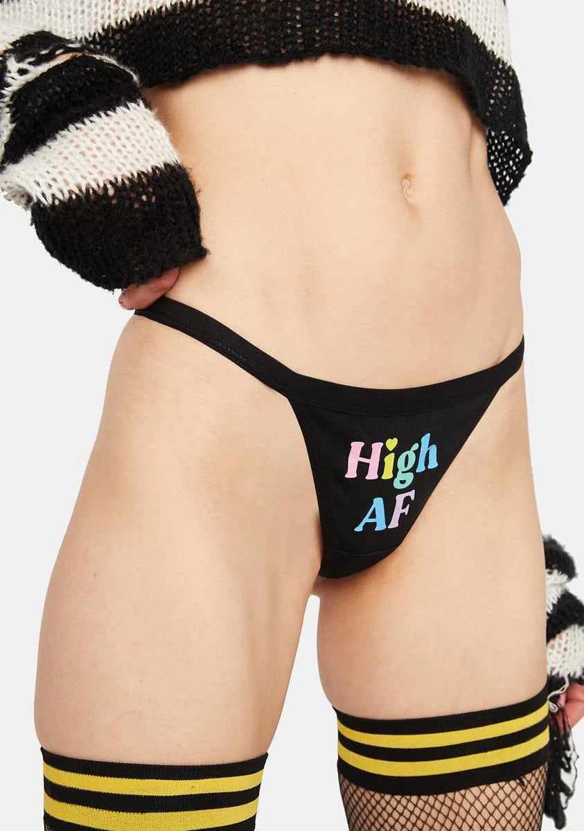 Black High AF Thong
