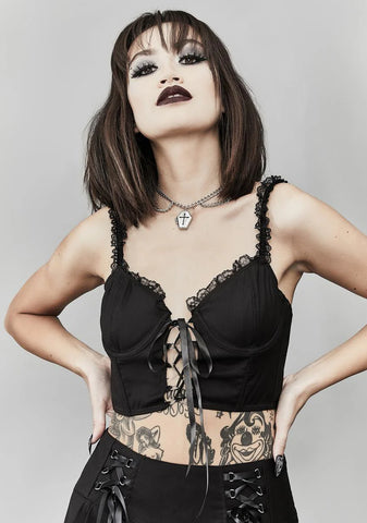 Song Of Sadness Lace Up Tank