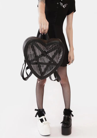 Kiss Of Darkness Heart Backpack