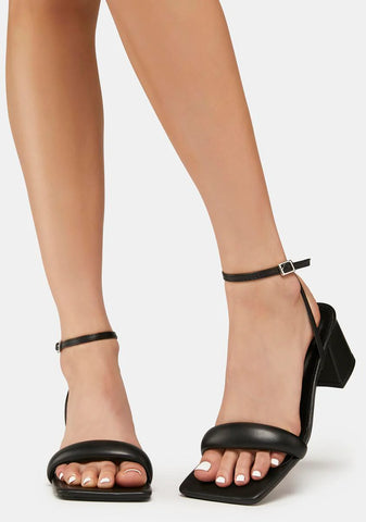Black Carmin Block Heels