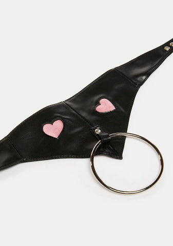 Let Them Go Vegan Leather Choker