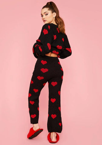 Skippin' Heartbeats Knit Lounge Pants