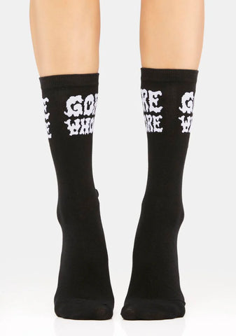 Disconnected From Death Crew Socks