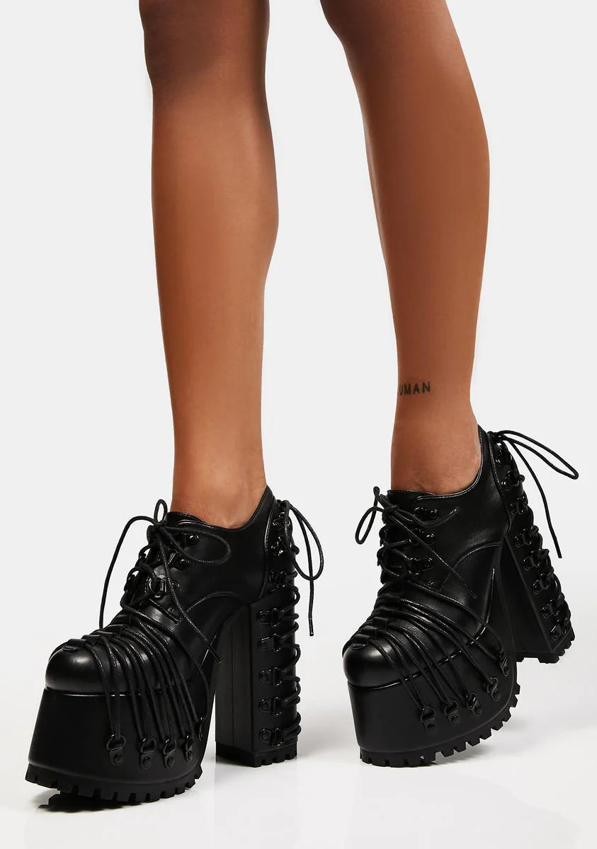 Dare To Cross Me Platform Brogues