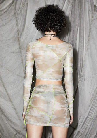 Reverb Desert Camo Mesh Top
