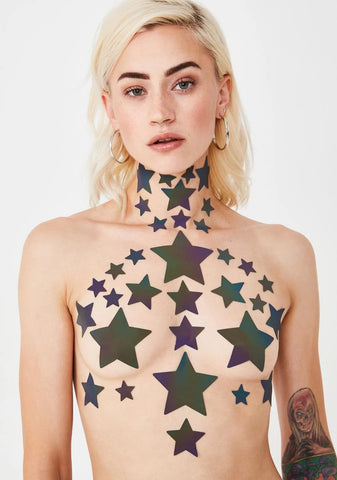 Rainbow Reflective 35 Star Bundle Pasties
