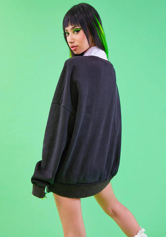 Justice Calls Acid Washed Sweatshirt