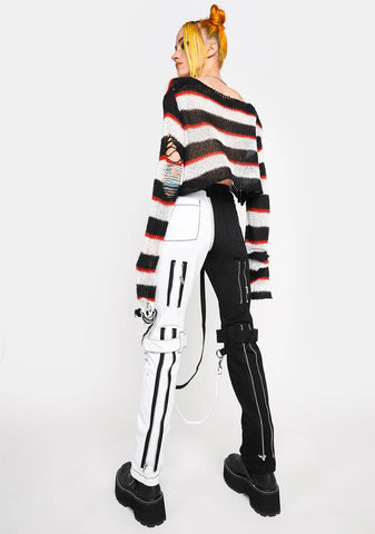 Split Leg Skinny Bondage Pants