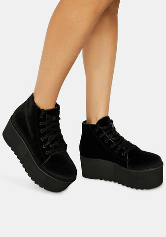 Velour  Barletta Platform Sneaker