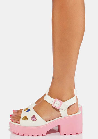 Sticky Sweet Heart Sandals