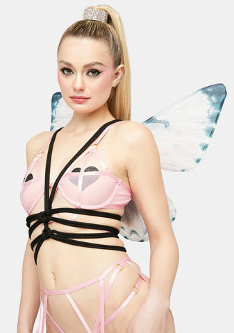 Pink Floating Butterfly Wings
