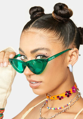 Green Cat Eye Color Therapy Glasses