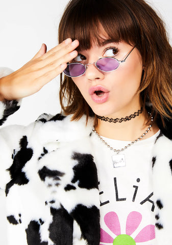 Purp Side Eye Lewks Round Sunglasses